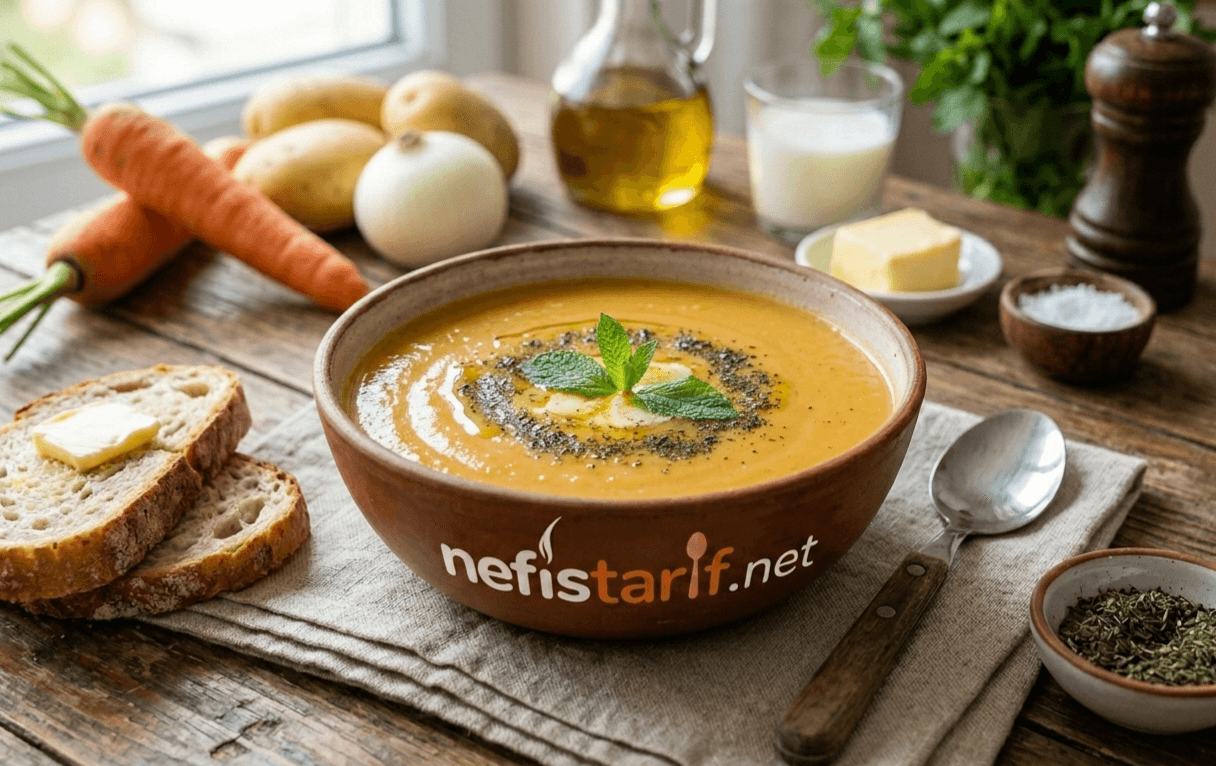 Sütlü Havuçlu Patates Çorbası – Yumuşacık ve Besleyici